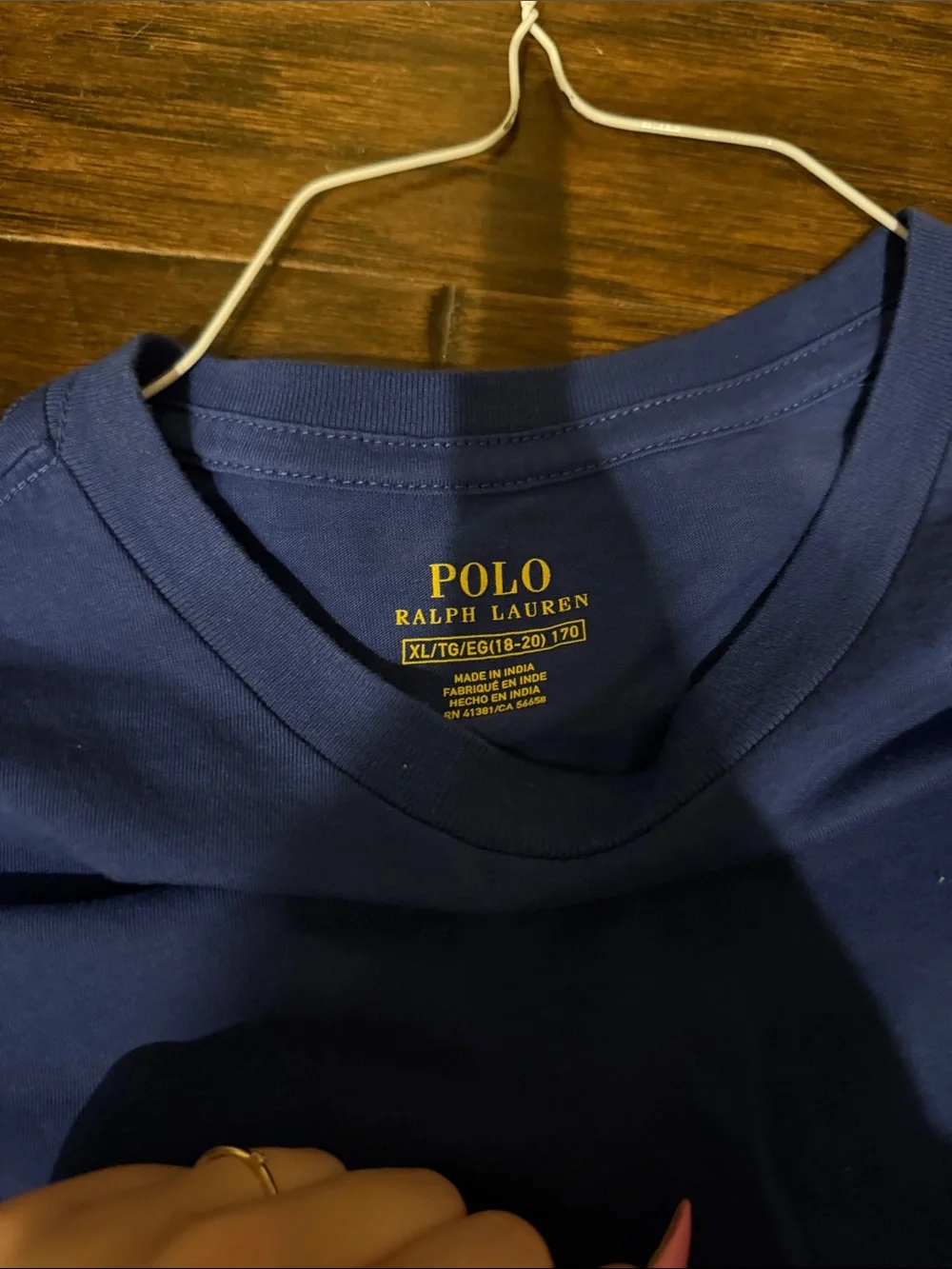 Ralph Lauren Navy Short Sleeve Tee with Red Pony Logo
